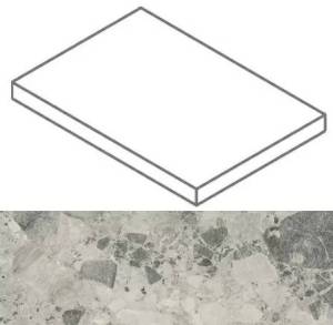 Ступень Italon Continuum 620070002354 Stone Grey Scalino Angolare DX 33x160