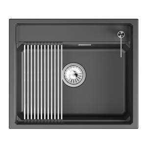 Мойка кухонная Granula Kitchen Space 6003i шварц, 60x51