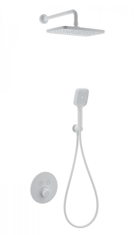 Душевой комплект Wonzon & Woghand WW-D2017-A-MW с термостатом, белый