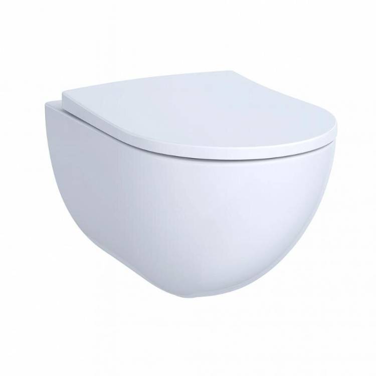 Унитаз подвесной Geberit Acanto 500.684.00.1 безободковый, с микролифтом, с форсункой биде, белый