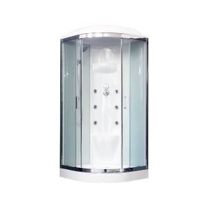 Душевая кабина Royal Bath RB 90HK7-WT-CH с низким поддоном, с сиденьем