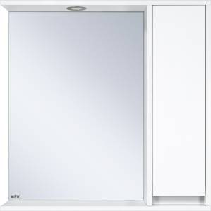 Зеркало Misty Алиса 75 R с подсветкой белое