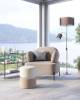 Пуф Stool Group Кэрри 19A060CHHS HT2303-01-04 серебро, серо-бежевый фото 2