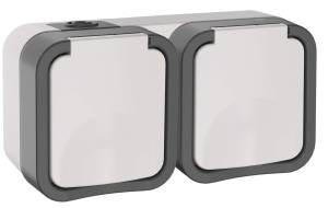 Розетка 2-местная IEK Tors TS-R26-16-55-G-K41 белый