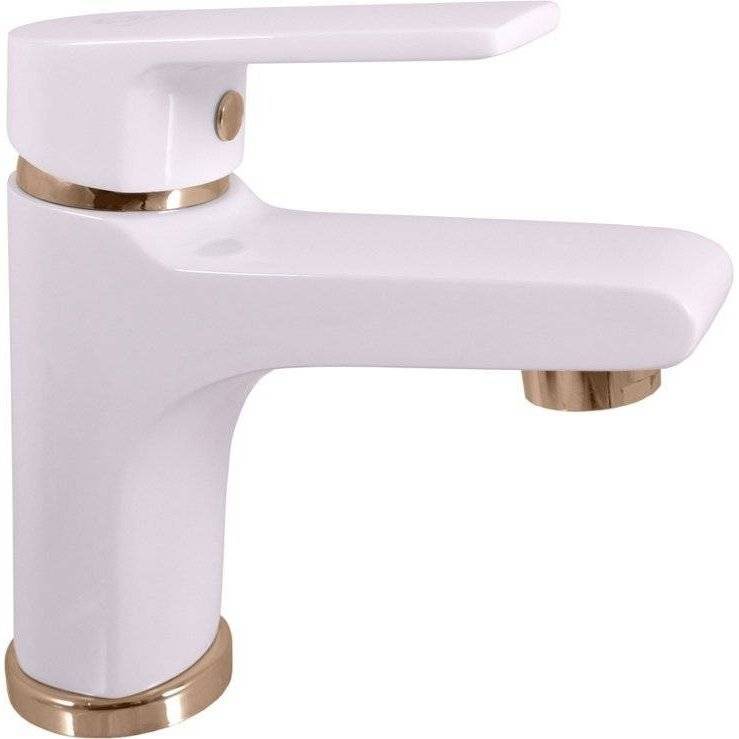 Смеситель для раковины Rav Slezak Colorado CO126.5BZ белый, золото