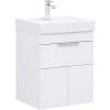 Тумба с раковиной Aquanet Ирис new 00310147 50 белый глянец, 1 ящик, 2 дверцы