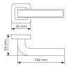 Дверная ручка Morelli EON MH-46 SC/W-S55 матовый хром/белый, раздельная на квадратной розетке фото 2
