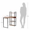 Стол письменный Bradex Home Frame FR 0692 дерево лофт, чёрный 100x45x110 фото 13