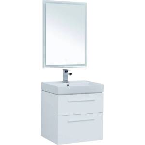 Мебель для ванной Aquanet Nova 60 2 ящика, белый глянец