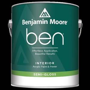 Краска Benjamin Moore Ben Waterborne Interior Paint Semi-Gloss W627 3.785 л