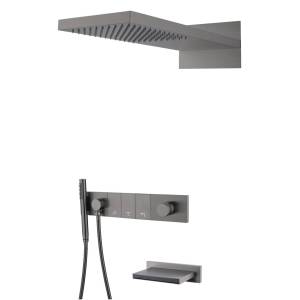Душевая система Boheme Zodiac 132-2-GM Gun Metall, с изливом