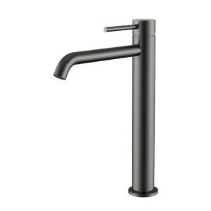 Смеситель для раковины Knotlor Eclipse SS-21/GM высокий, оружейная сталь