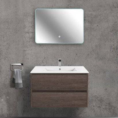 Мебель для ванной Vincea Gio 80 темный дуб