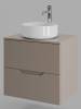 Тумба с раковиной Orange Line Li-60TuLMDF+B09-360W латте матовый, 60 см