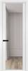 Межкомнатная дверь Profil Doors 2 AGP цвет профиля Вайт, стекло безопасное 6 мм ромб серебро 600x2000