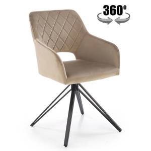 Стул кухонный Halmar K535 V-CH-K/535-KR-BEZOWY бежевый/черный