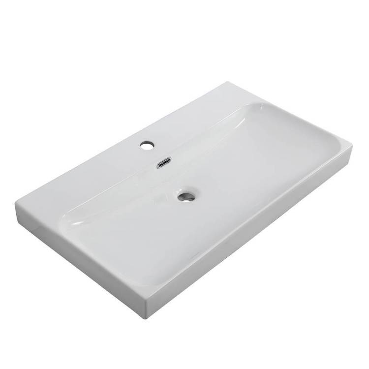 Раковина BelBagno Marino-Cer BB-8078-80 80 см, белая глянцевая