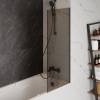 Шторка на ванну Maretti Marta MA41F6014098-560 профиль черный, стекло тонированное, 60x140 см фото 9