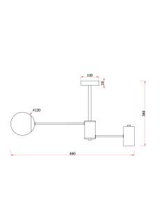 Потолочный светильник Freya Modern FR5325CL-03BS