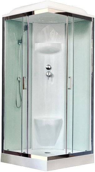 Душевая кабина Royal Bath RB90HP6-WT-CH с низким поддоном, с сиденьем