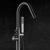 Смеситель для ванны Black&White U7752GM напольный, белый фото 2