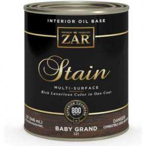 Льняное тонирующее масло ZAR Stain Interior Oil Base 121 Черный (Baby Grand) 0.946 л