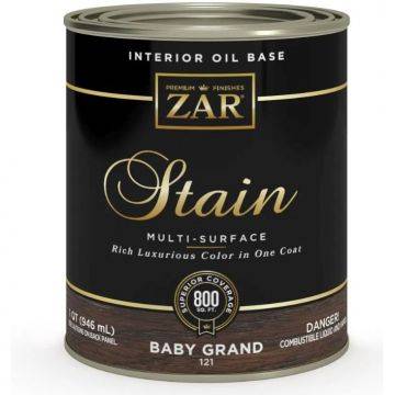 Льняное тонирующее масло ZAR Stain Interior Oil Base 121 Черный (Baby Grand) 0.946 л