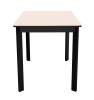 Стол Дик DikLine LK110 00-00075475 krater perla, подстолье черное, опоры черные 110(155)x68x76 фото 2