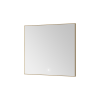 Зеркало Armadi Art 543-080-G с подсветкой, сенсором и антизапотеванием, 80x70 см, Gold