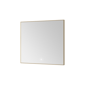 Зеркало Armadi Art 543-080-G с подсветкой, сенсором и антизапотеванием, 80x70 см, Gold