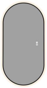 Зеркало Aquanet Контур 00367657 LED подсветка, подогрев, черное, 60x120