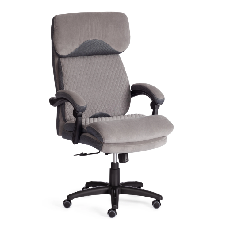 Кресло компьютерное Tetchair Chief 21618 флок, ткань, серый
