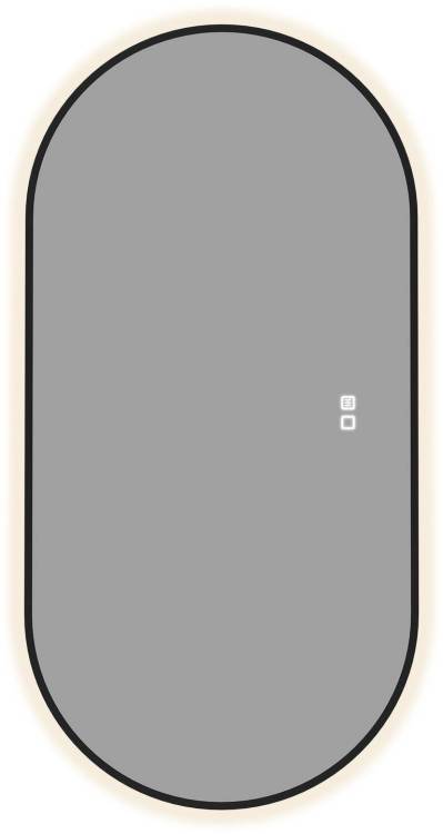 Зеркало Aquanet Контур 00367657 LED подсветка, подогрев, черное, 60x120