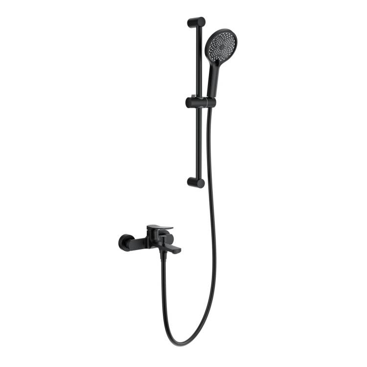 Смеситель для ванны Wonzon & Woghand WW-C2036-MB с душевым гарнитуром, черный матовый
