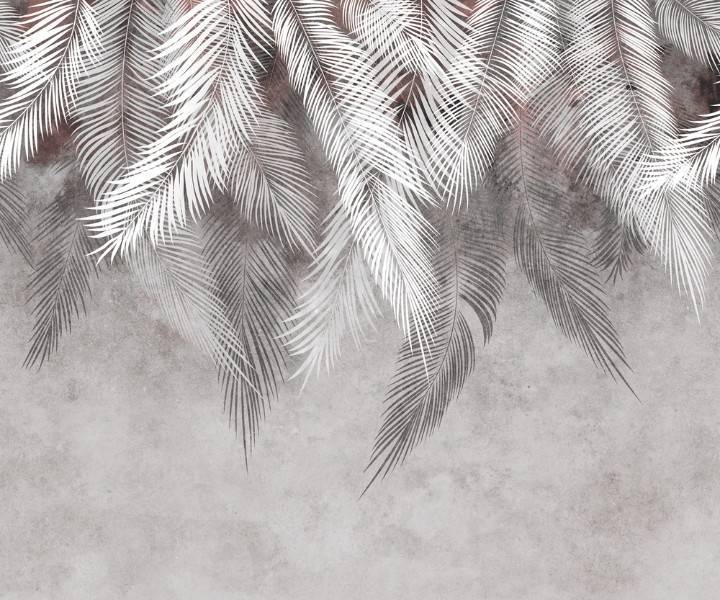 3D Фотообои Artegrafico «Тропические листья в тёплых тонах» FLV-006 канвас