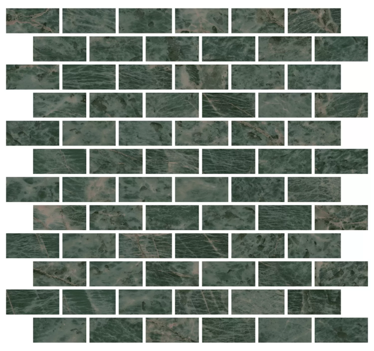 Мозаика Kerama Marazzi Эвора MM13123T мозаичный зеленый глянцевый 32х30