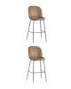 Набор из 2 барных стульев Stool Group Beetle PU 9329C BEIGE X2 бежевый со спинкой