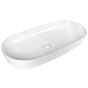 Раковина BOND Oval S51-800 накладная, овальная, 80x40x13.5 см, белая глянцевая