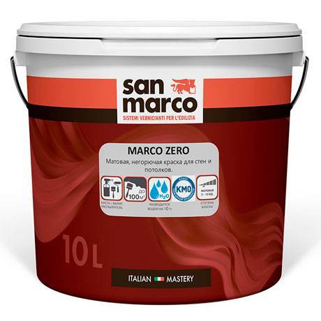 Негорючая краска San Marco Marco Zero 10 л