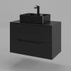 Тумба с раковиной Orange Line Li-80TubMDF+B01-475MB черная матовая, 80.5 см фото 2
