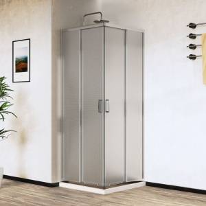 Душевой уголок Vincea City VSS-5CT900MT 900x900, хром, стекло текстурное