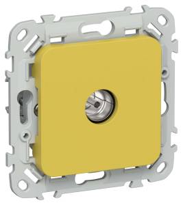 ТВ-розетка оконечная тип M IEK Flite FI-A13-O-K44 желтый карри