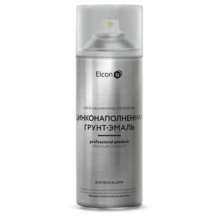 Грунт-эмаль цинконаполненный Elcon Zintech Alume серебристый 520 мл