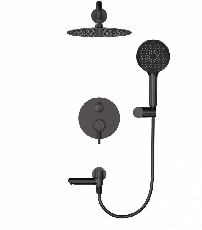 Душевая система Wonzon & Woghand Solo WW-939032-BGM темный графит
