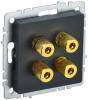 Акустическая розетка IEK Brite BR-S40-K02 черный