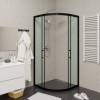 Душевой уголок Cerutti Spa VIVA100B с прозрачным стеклом, черным профилем фото 6
