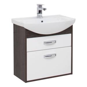 Тумба с раковиной Aquanet Грейс 65 2 ящика, дуб кантенбери
