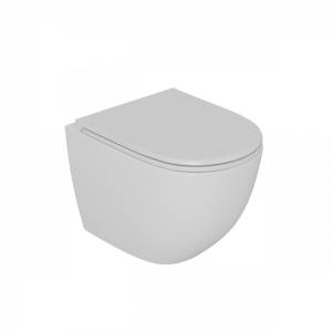 Унитаз подвесной D&K Matrix DT1396016 безободковый, 490x370x360мм белый