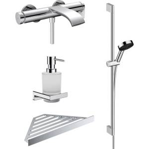 Душевой комплект Hansgrohe Vivenis Смеситель 75420000 + Душевой гарнитур 24170000 + Аксессуары для ванной