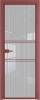 Межкомнатная дверь Profil Doors 2 AX цвет профиля Красный антрацит, стекло безопасное 6 мм страйп 600x2000